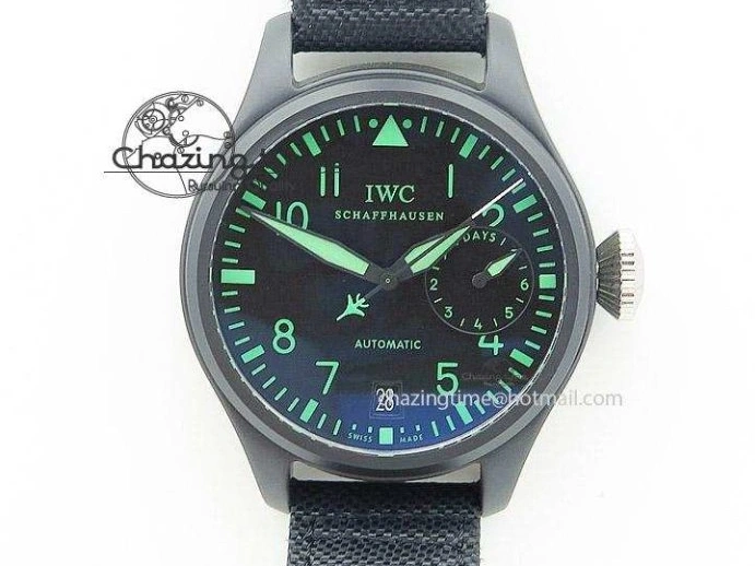 MIROTIME 0503 Big Pilot IW510301 Satin-Polished RG YLF Best Edition Black Dial On Leather Strap A Flexible 7222